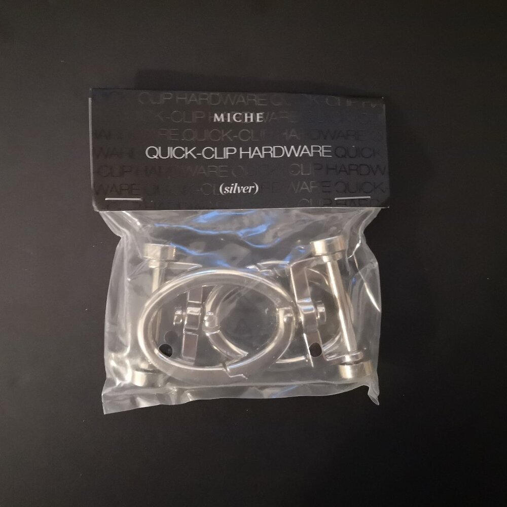 NIP Miche Quick Clip Removable Swivel Hardware in Silver Tone Set of 2